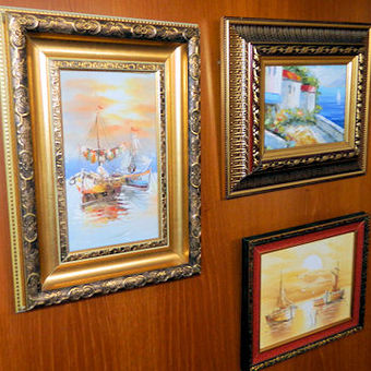 Aankleding van de boten: schilderijen