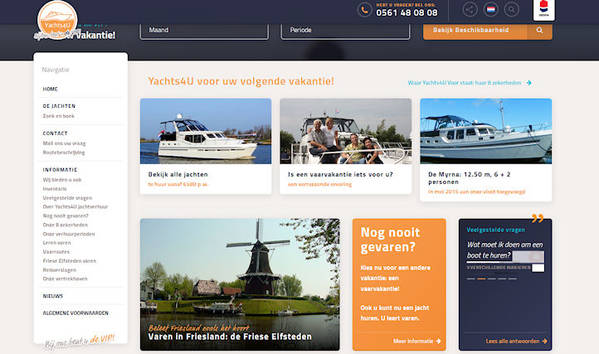 website, nieuw, yachts4u