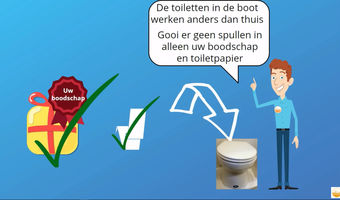 De toiletten op een boot werken op een andere manier dan thuis