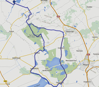 De Weerribben vaarroute