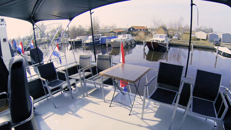 Het achterdek van de boot
