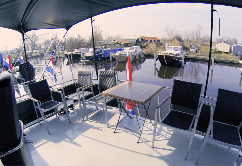 Het achterdek van de boot