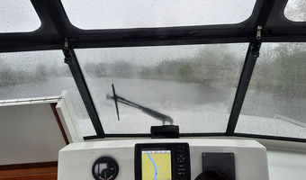 Gelukkig zit er een ruitenwisser op de boot 